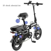 Angle View: Cotonie Folding Electric Bike, Electric Bike Suitable for Adults and Teenagers Electric Bicycle