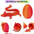 thumbnail image 2 of Dyues 3D Printed Dragon Eggs with Dragon Inside,Crystal Dragon Fidget Toys,Full Articulated Dragon Dragon in Egg,Adults Fidget Toys for Autism ADHD (Laser Red-12inch), 2 of 10