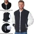 thumbnail image 3 of Alpine Swiss Tyler Men’s Varsity Jacket Classic Letterman Coat Baseball Bomber Jacket Lightweight Stylish Everyday Outerwear, 3 of 7