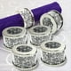 thumbnail image 2 of Paquete de 6 Servilleteros de Cristal, Anillos para Servilletas con Diamantes Plateados, Ajustes de Mesa con Diamantes Triturados, Hebillas Brillantes para Servilletas, 2 of 5