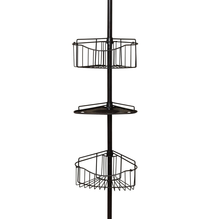 Mainstays Steel Over-the-Shower Caddy, 2 Shelves, Oil Rubbed Bronze
