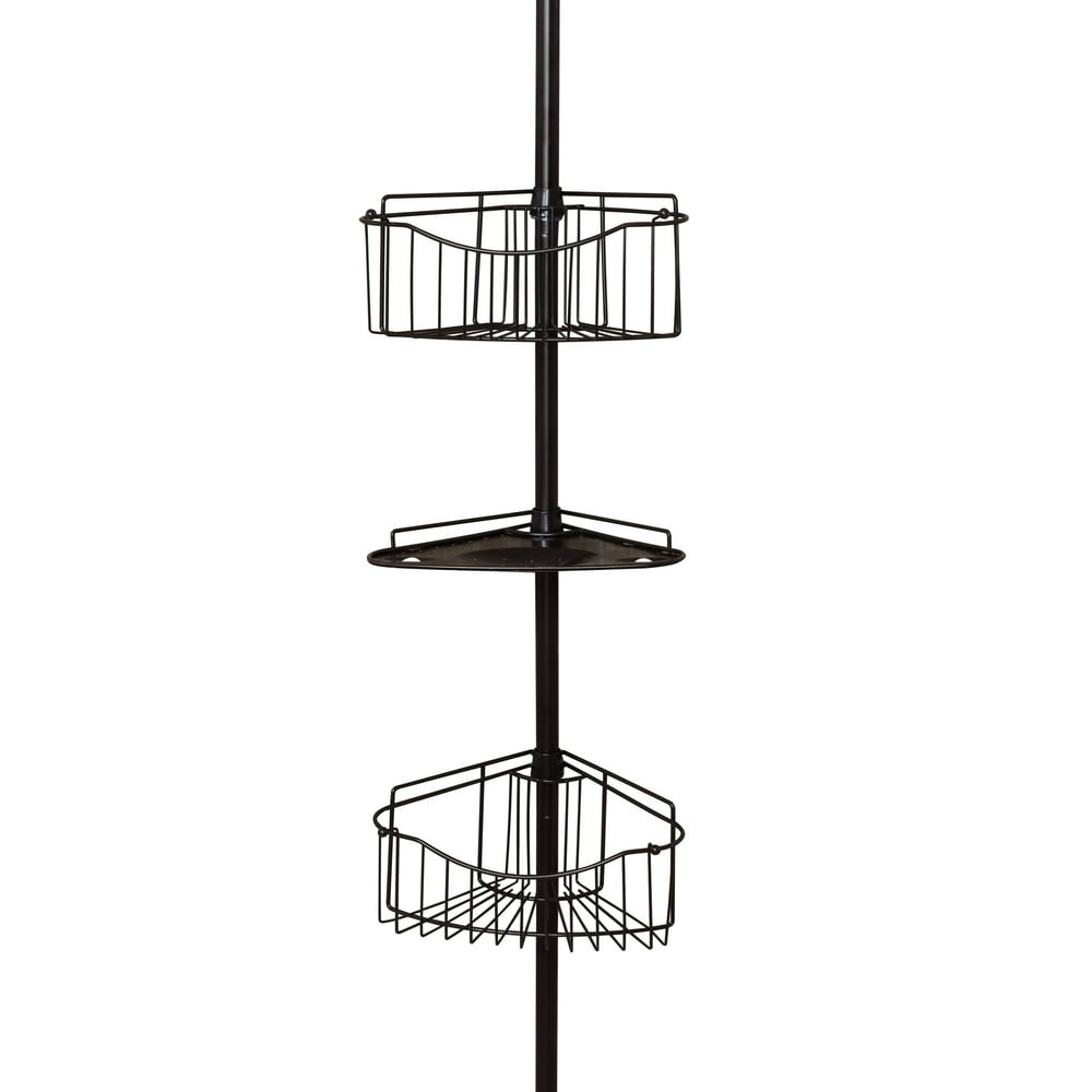 Mainstays Tension Pole Shower Caddy, OilRubbed Bronze