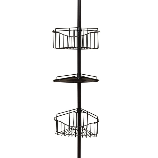 Mainstays Tension Pole Shower Caddy, OilRubbed Bronze