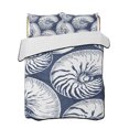 thumbnail image 2 of Quilts Twin XL Size, Coastal Shell Navy Blue Soft Comforter Bedding Set for Bed, Summer Ocean Shell Beach Lightweight Quilted Bedspread with Pillow Cover(2 Pieces) for All Season, 68x98 Inch, 2 of 9