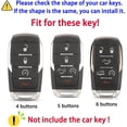 thumbnail image 2 of Key Fob Cover Compatible with Dodge Ram 1500 2500 3500 4500 5500 2021-2026 5 Button Leather Keychain Case Holder Protector,4 Buttons Black, 2 of 9