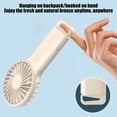 thumbnail image 6 of Mini Portable Fan,Powerful Personal Handheld Fan with 3 Speeds,USB Rechargeable,Cute and Small for Outdoor/Office/Travel/Home,Beige, 6 of 7