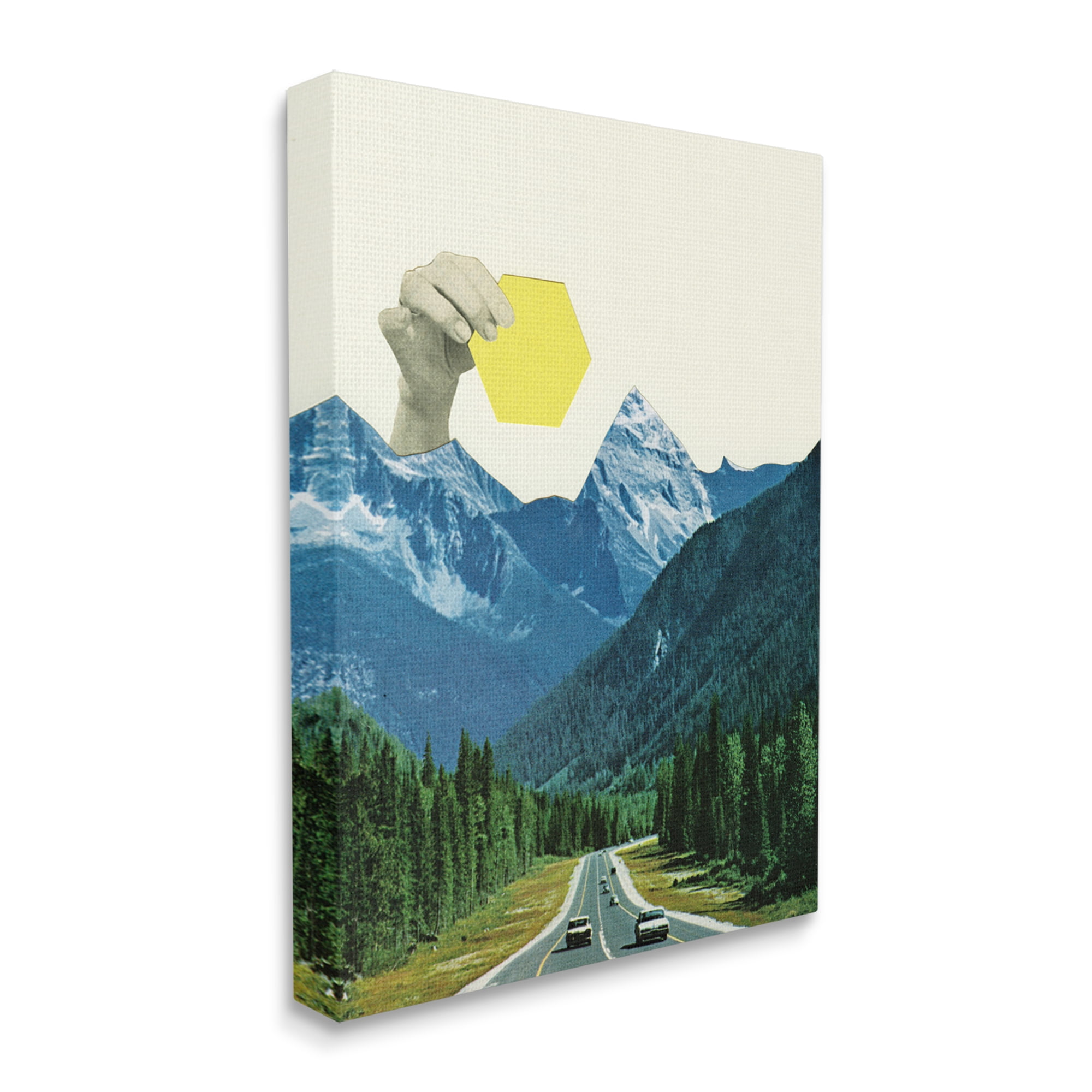 Stupell Industries Holding Sun Surreal Mountain Forest Road Landscape Canvas Wall Art, 36 x 48, Design by Cassia Beck