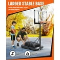 thumbnail image 5 of SERAY Adjustable Basketball Hoop for Kids, Teens & Adults – 3.3 to 10 feet Height, 40 inch Backboard, Portable with 2 Wheels, Indoor/Outdoor Use, 5 of 8