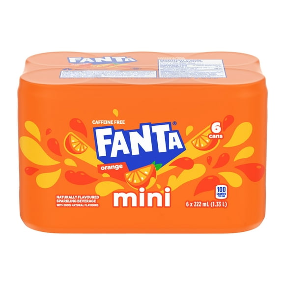 Fanta Orange Canette, 222 mL 222 mL 6 Pack