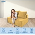 thumbnail image 3 of Sofá Cama Matrimonial Plegable + Cojín Espacio Optimizado Mustard, 3 of 8