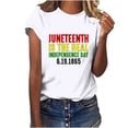 thumbnail image 2 of Honeeladyy Black History Shirts for Women Summer Casual Solid Color Independence Day Shirt Blackity Graphic Tee Tops Black Pride African T-Shirt Gifts for Women(White,S), 2 of 4