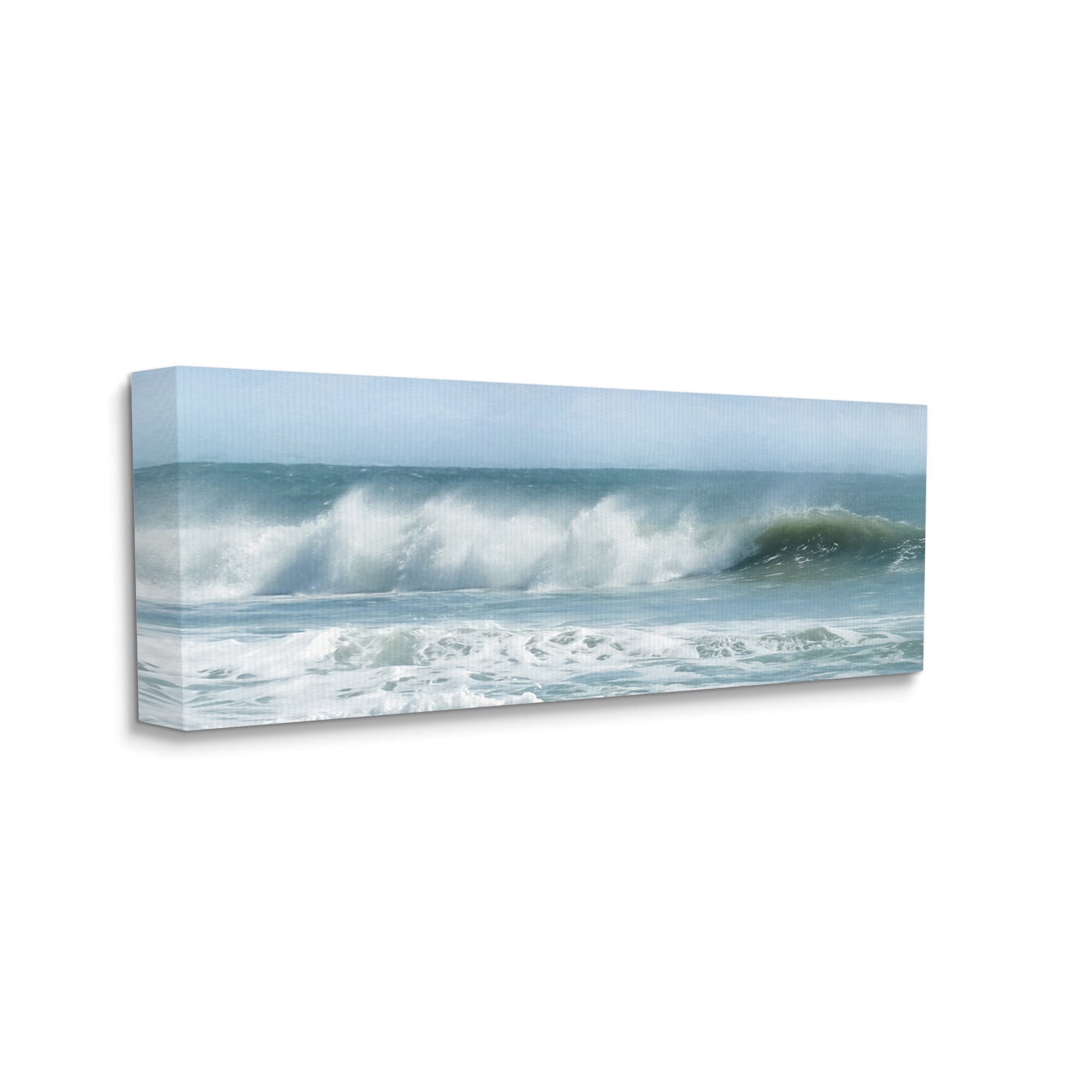 Stupell Rolling Sea Waves Ocean Landscape Photography Gallery Wrapped Canvas Print Wall Art