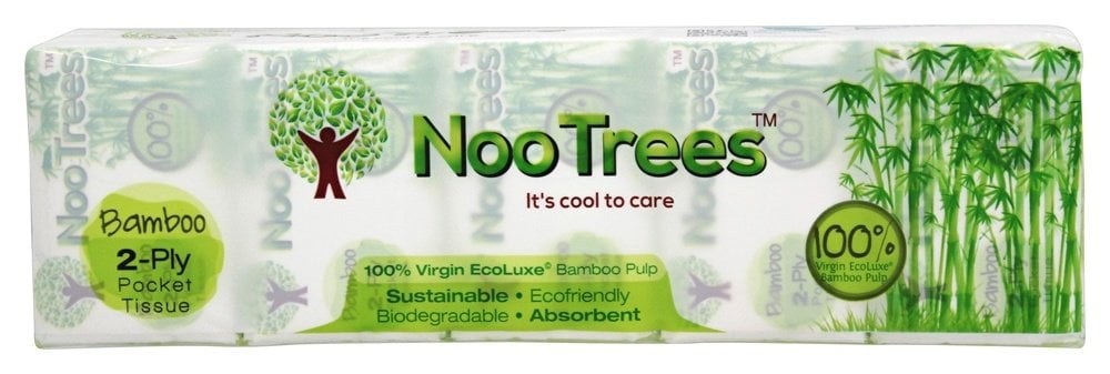 NooTrees - 100% Virgin Ecoluxe Bamboo Pulp 2-Ply Tissue Pocket Pack - 90 Wipe(s)
