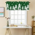 thumbnail image 2 of Winter Tree Christmas Valances for Windows Green Buffalo Plaid Kitchen Curtains Short Rod Pocket Window Curtain 1 Panel for Xmas Holiday Treatment Decorations 54x18inch, 2 of 6