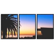 IDEA4WALL 3 Piece Canvas Wall Art Tropical Palm Trees Canvas Prints Framed Wall Art Decor