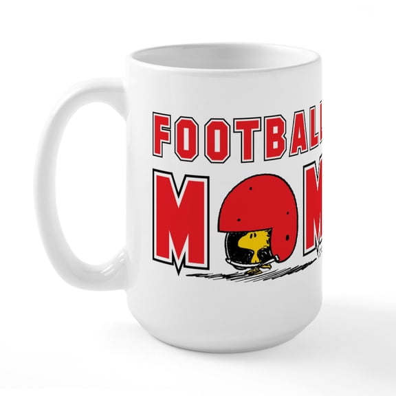 CafePress - Woodstock Football Mom Mugs - 15 oz Ceramic Large White Novelty Mug