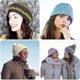 thumbnail image 3 of Ladies Bobble Hat Winter Beanie Hats Cable Knitted Cap With Faux Fur Pom Pom, 3 of 3
