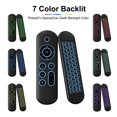 thumbnail image 4 of Jixopn M5 Fly Air Mouse Control Remoto Recargable 2.4G + BT5.2 Mini Teclado Inalámbrico Flying Mouse Control Remoto 7 Colores Retroiluminado Sensor de Movimiento para Android TV, 4 of 8