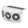 thumbnail image 3 of Solar Powered Car Cooler, 3 Fans Energy Saving Large Wide Angle Car Exhaust Ventilation Fan White Easy To Install  For Cars, 3 of 8