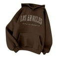 thumbnail image 2 of CUSTG Sweatshirts Women Los Angeles California Vintage Letter Print Pullover Hoodie Casual Drawstring Sweatshirt with Pocket Long Sleeve Oversized Soft Tops Daily Wear, 2 of 3