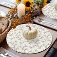 thumbnail image 6 of Fall Round Placemats Set of 4 Pink Rose Floral Place Mats Thanksgiving Woven Placemat Retro Autumn Leaves Circle Braided Table Mat for Kitchen Dining Table Autumn Party Home Decor 15 Inch, 6 of 9