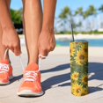 thumbnail image 2 of 20oz Sunflower Skinny Tumblers Stainless Steel Tumbler with Lid and Straw,Vacuum Insulated Double Wall Travel Tumbler Cups with Cleaning Brush for Coffee,Tea, 2 of 6