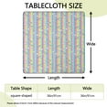 thumbnail image 2 of Colorful Striped Cartoon Unicorn Pattern Square Fitted Tablecloth with Elastic Edge,Square Table Cover,Washable Elastic Table Cover for Home Kitchen Party Decor 36"x36", 2 of 6