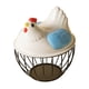 thumbnail image 5 of Cesta de huevo de pollo Soporte de huevo fresco Contenedor de almacenamiento de huevo redondo rústico Encimera Cesta de recolección de huevos para azul, 5 of 8