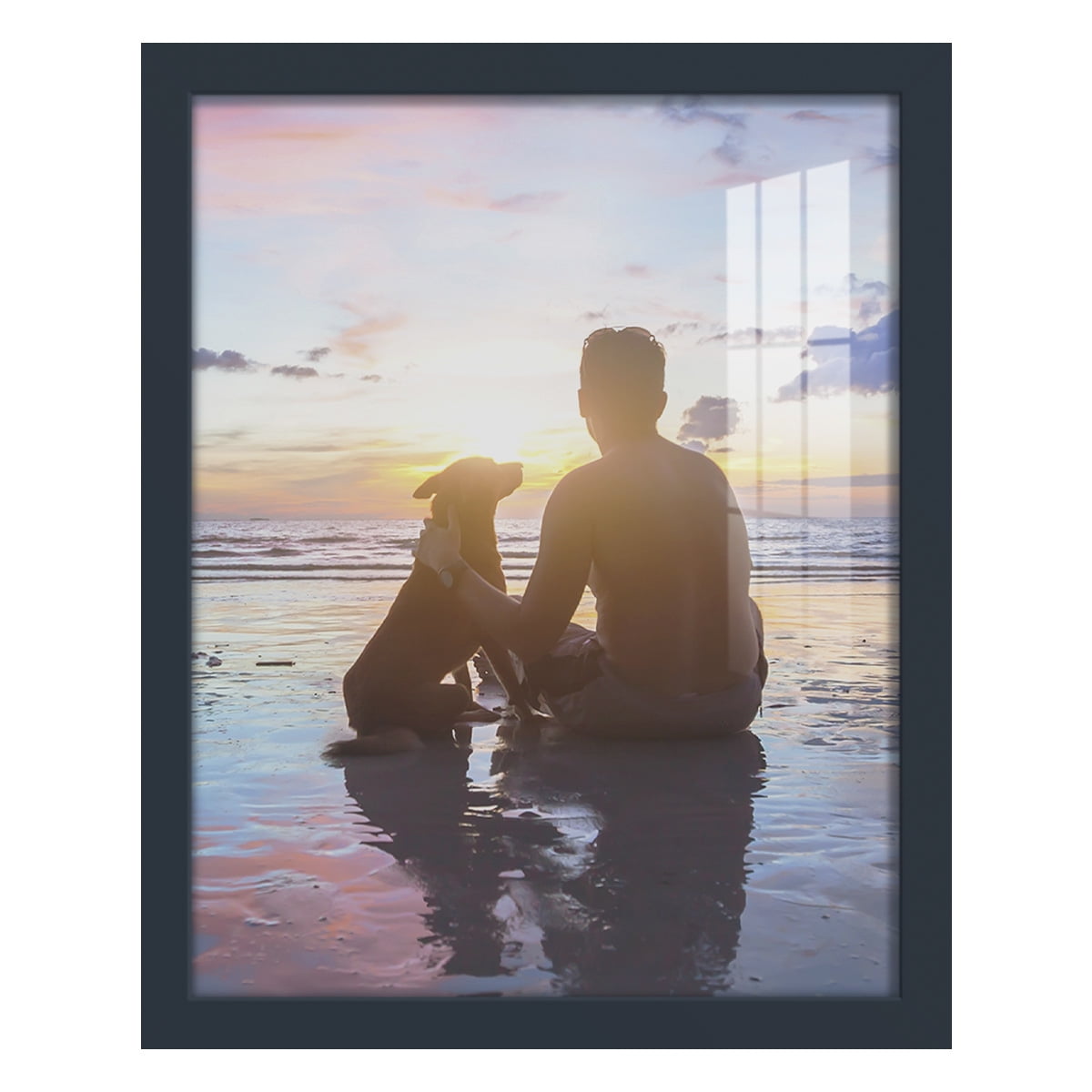 Modern Real Wood 11x14 inch Picture Frame in Navy