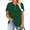 Green, variant on NISVIYA Womens Plus Size Polo Shirts Summer Buttons Casual Work Blouses Black 3XL