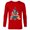 New Red, variant on Disney Mickey & Friends Carols Christmas Holiday Family Trip - Long Sleeve T-Shirt for Men - Customized-New Red