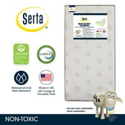 Serta New Dawn Supreme 5.25-Inch Crib and Toddler Mattress - Fiber Core - Dual Sided - Waterproof Woven Cover - GREENGUARD Gold Certified (Natural/Non-Toxic)