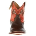 thumbnail image 2 of Roper Infant Boys Burnish Tan Leather Vamp Boot Neon Orange, 2 of 5