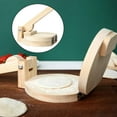 thumbnail image 6 of Fiocias Wooden Tortilla Paste Press Manual Dumpling Presser Pizza Maker Baking Round, 6 of 9