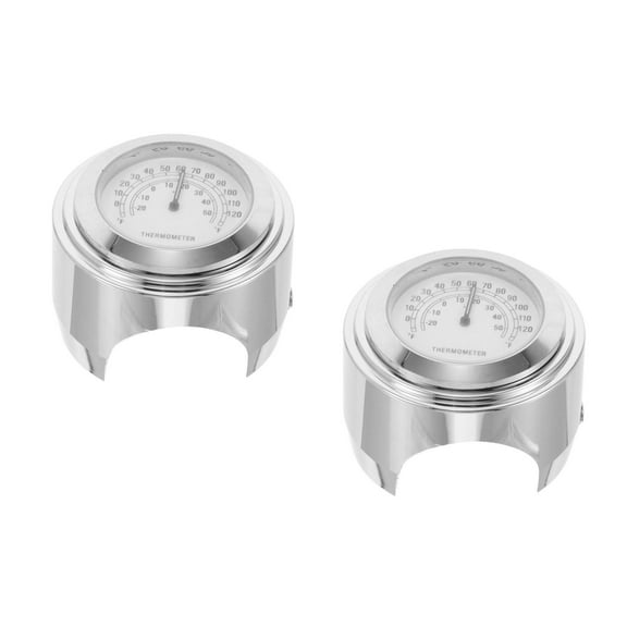 HOMEMAXS 2pcs Universal Motorcycle Handlebar Temperature Gauge Waterproof Thermometer for 22-25mm Handlebars Motorbike Handlebar Thermometer