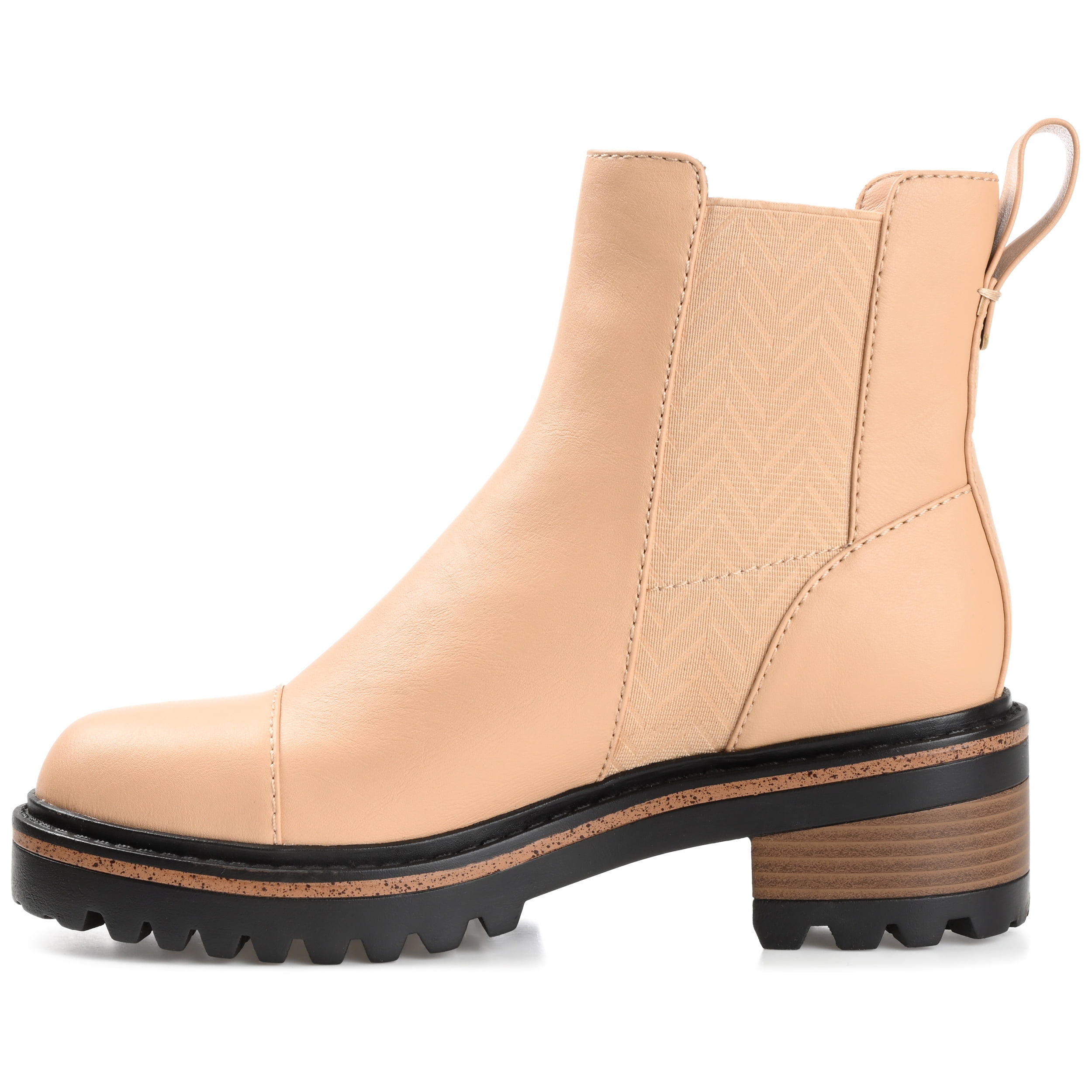Journee Womens Mirette Pull On Stacked Heel Booties