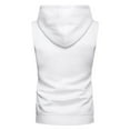 thumbnail image 4 of Mens Tank Top Beach Fashion Pocket Casual Hooded Pure Color T ShirtsSleeveless Top Blouse, 4 of 4