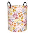 thumbnail image 2 of Fotbe Colorful Floral Laundry Basket with Handles, Waterproof Large Laundry Hamper, Wash Bag for Corner Dorm, Rolling Laundry Basket with Handles-Small, 2 of 8