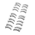 thumbnail image 1 of Lady Big Eyes Makeup Cross Slanting Lashes Thick False Eyelashes Black 10 Pairs, 1 of 1