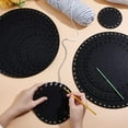thumbnail image 3 of 10pcs Felt Basket Bottom 5 Sizes Round Bag Bottom Crochet Basket Base Panel Bag Board Shaper 10/15/20/25/30mm for Thick Yarn DIY Knitting Basket Weaving Supplies Purse Making, 3 of 9