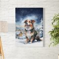 thumbnail image 2 of Hello Winter Border Collie Welcome Snowy Night Watercolor Vintage Vertical Matte Canvas Poster Borders Dog Lovers Gifts Idea Wall Art Home Decor - 01011, 2 of 5