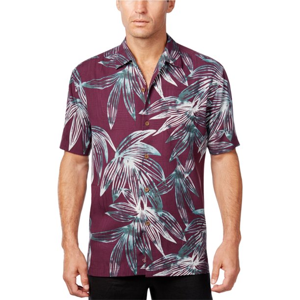 Tommy Bahama Marino Mirage - Camisa con botones para hombre, color morado, mediano Tommy Bahama Botones al frente