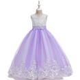 thumbnail image 5 of YOUYEDIAN Princess Lilac Long Girls Pageant Dresses Kids Prom Puffy Tulle Ball Gown Girl Dress For Wedding Purple 9-10 Years, 5 of 6
