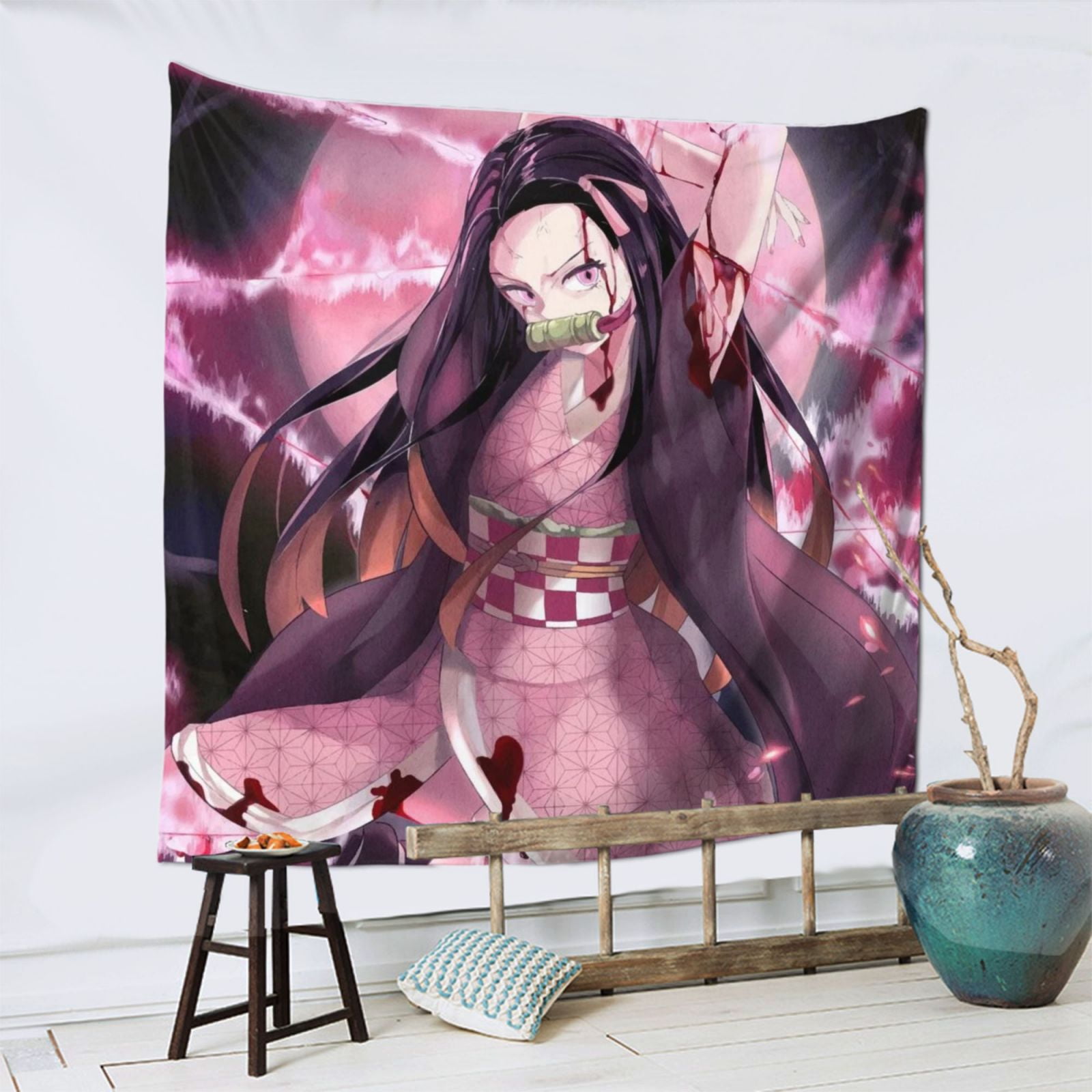 Demon Slayer Nezuko Tapestry Wall Hanging Wall Art Decor Wall