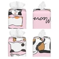 thumbnail image 2 of Lsque Cute Cats Printed Tissue Box Cover Holder, Facial Paper Organizer Dispenser,Square with Bottom Belt, PVC Leather Decorative Organizer, 2 of 8
