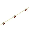 thumbnail image 2 of 18K Solid Yellow Gold Enamel Cherry Girl Bracelet 5.5 inches, 2 of 4