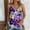 Purple, variant on Sleeveless Cami Tops For Womens Spaghetti Straps Sexy Pleated Tank Tops Women Petal Print T-Shirt Casual Comfy T-ShirtsWomens Crew Neck Top
