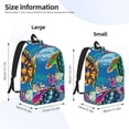 thumbnail image 4 of Balery Little Sea Turtles Vintage Canvas Backpack for Men and Women - Large Capacity, Durable Travel Laptop Bag for School, Work, Hiking, and Outdoor Activities, 4 of 7
