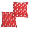 thumbnail image 2 of 18x18 Inch Flax Christmas Pillow Covers 2PCS Red and Green Xmas Tree ,Snowflakes, Reindeer,Snowman Pillows for Holiday Christmas Decor Sofa Bedroom Party, 2 of 4