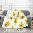 thumbnail image 3 of LNWH Super Soft Flannel Bed Blanket, Cozy Fluffy Warm All Seasons Leaves Foliage Maple Trees Pattern Throw Blankets for Sofa Bedding, 80"x60", 3 of 8